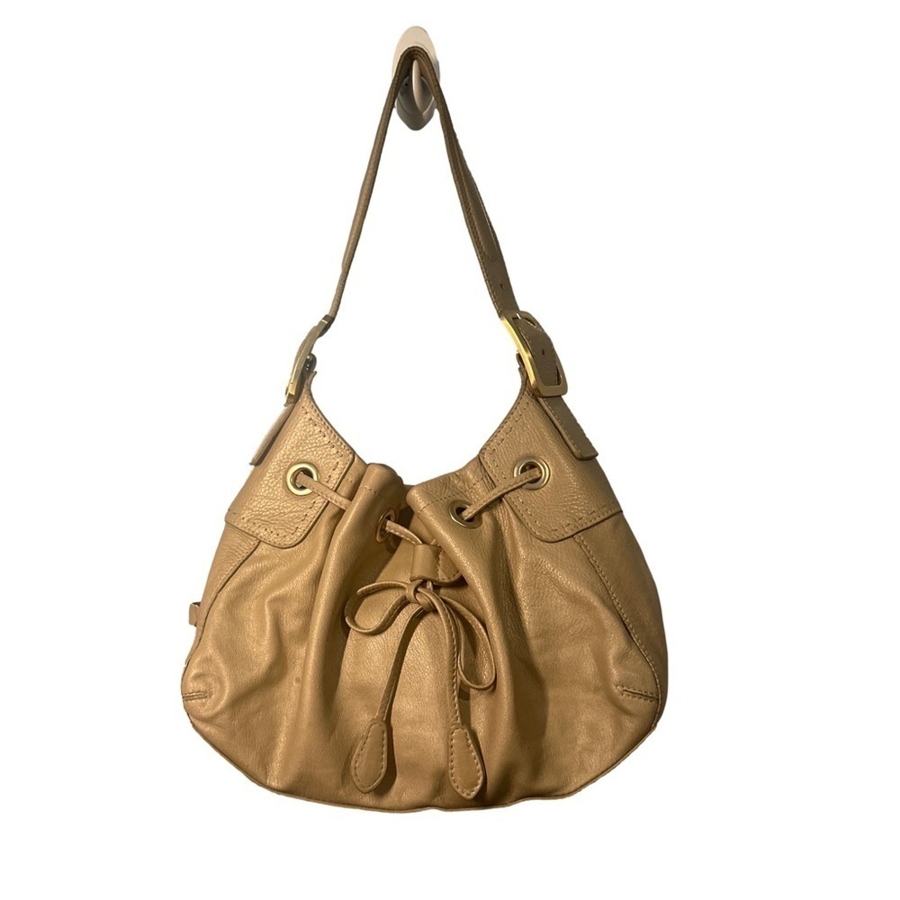 COLE HAAN Gorgeous Large Leather Drawstring Hobo/Satchel Bag